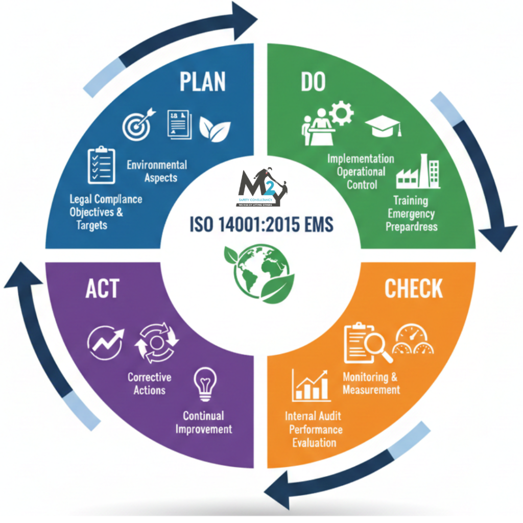 ISO 14001 2015 Environmental Management System process PDCA